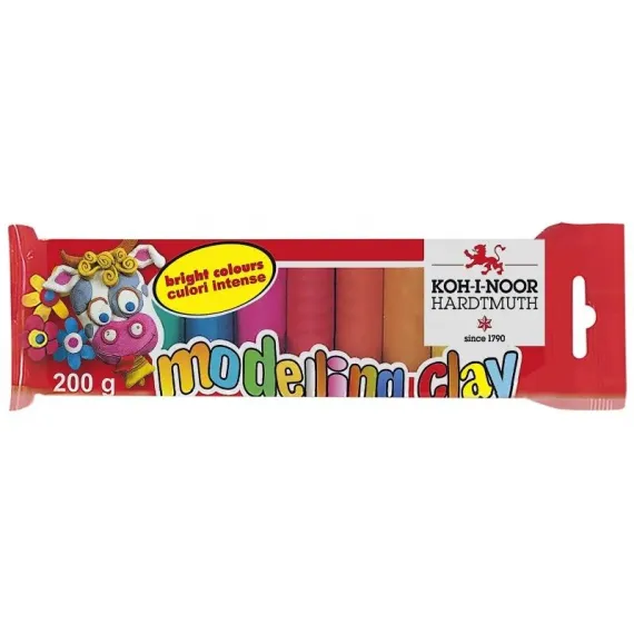 PLASTILINA - PLASTiLINA 10 CULORI 200GR KOH I NOOR