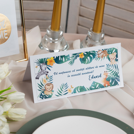 Plicuri de bani/ Placecard botez - Plic de bani pentru botez JUNGLA