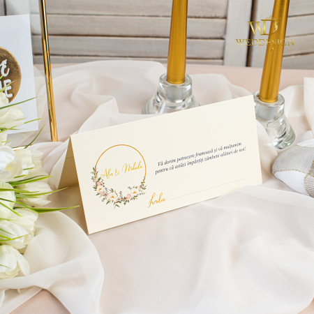 Plicuri de bani/ Placecard-uri - Plic de bani pentru nunta crem