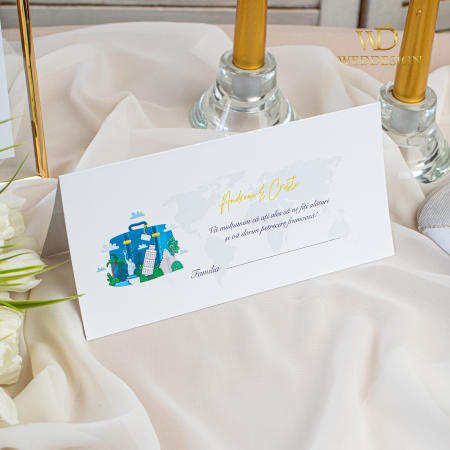 Plicuri de bani/ Placecard-uri - Plic de bani pentru nunta calatorii