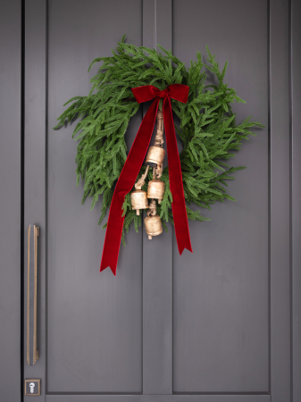 COLECȚIA DE IARNĂ - Coroniță Red Festive Artificială