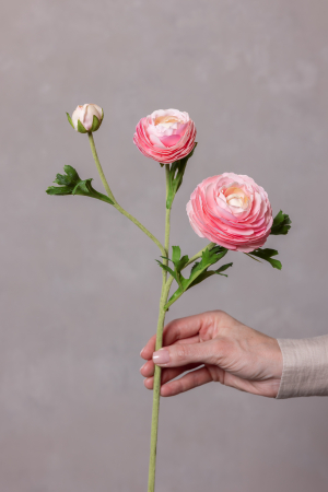 FLORI ARTIFICIALE - Ranunculus roz (3 flori)