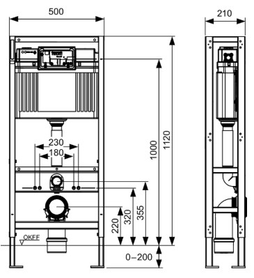 Modul WC  cu rezervor Uni, TECEconstruct-9500393 [2]