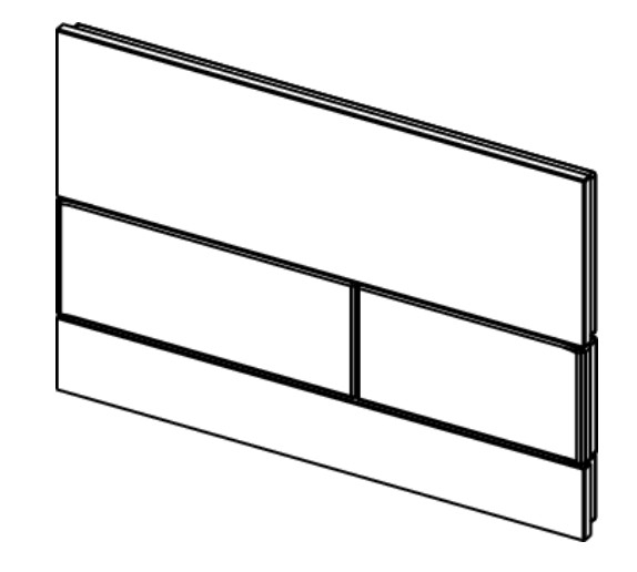 Clapeta TECE Square negru + cromat lucios [3]