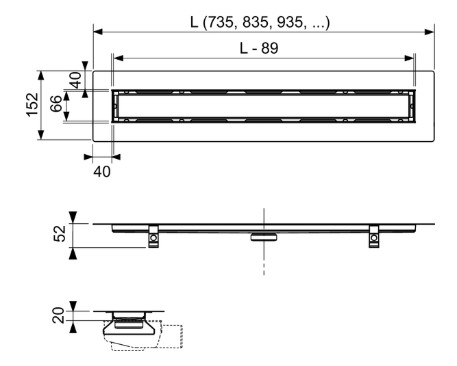 Corp rigola dus 100cm pentru piatra naturala [2]