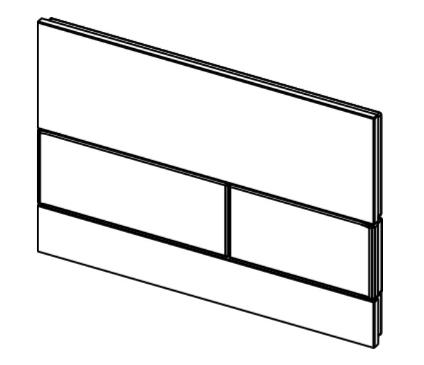 Clapeta TECE Square, alb + cromat [3]