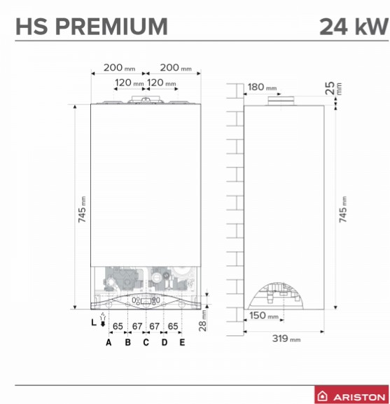 Centrala Ariston HS Premium 24 EU2 - 24KW [2]