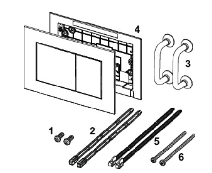 Clapeta actionare rezervor WC incastrat alb mat, TECEnow [3]