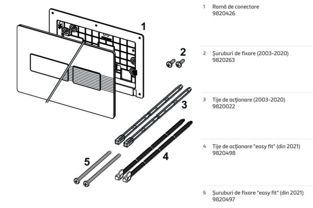 Clapeta TECE Solid, alb mat [3]