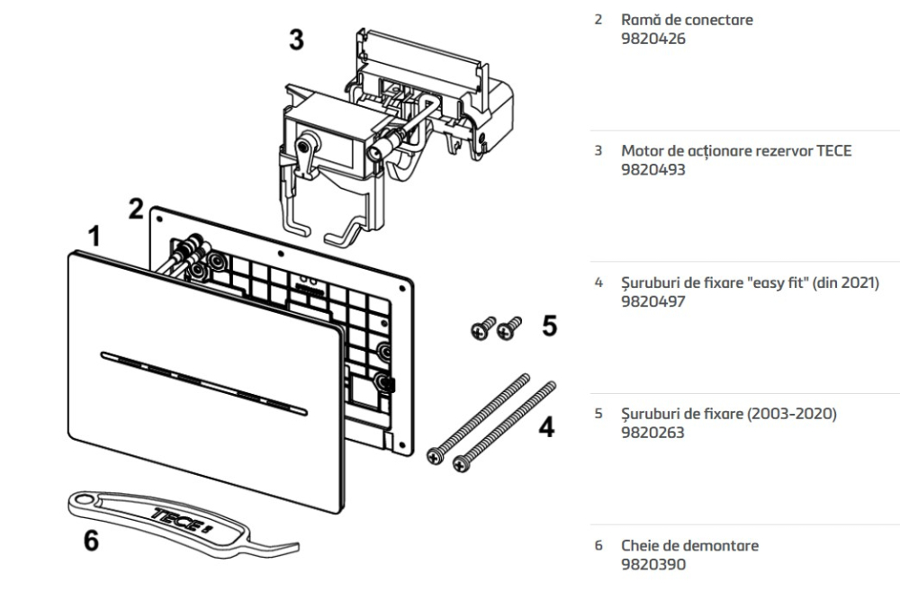 Clapeta TECE Solid cu senzor, negru mat [5]