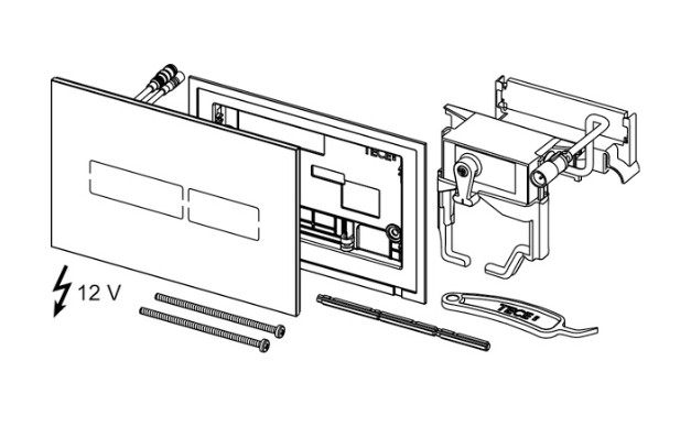 Clapeta TECElux Alb lucios [4]