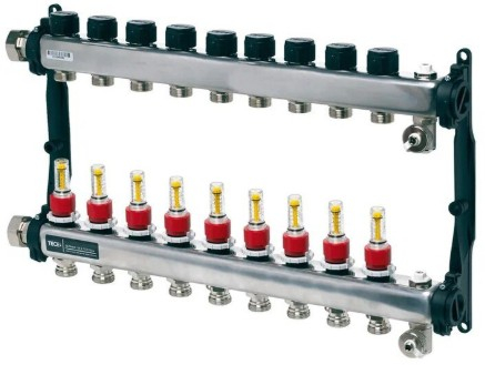Distribuitor 9 cai TECEfloor cu debitmetre [1]
