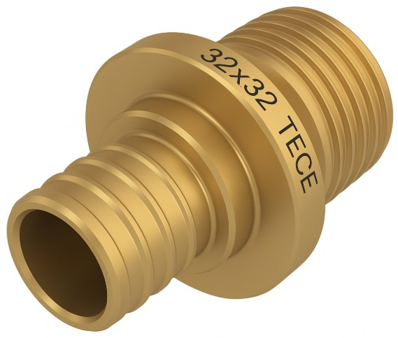 Niplu egal TECEflex Ø40 din alama standard. [1]