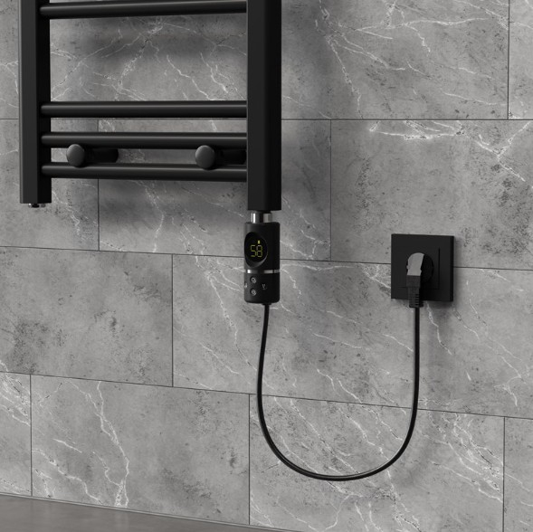 Rezistenta pentru radiator PP 600W negru cu termostat si ecran LCD LuxeBath [3]