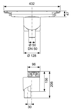 Sifon cu iesire verticală DN 50 TECEdrainprofile-673003 [3]