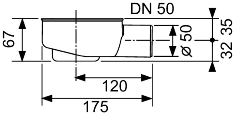 Sifon orizontal Tece DrainLine extra-plat pentru rigola dus [2]