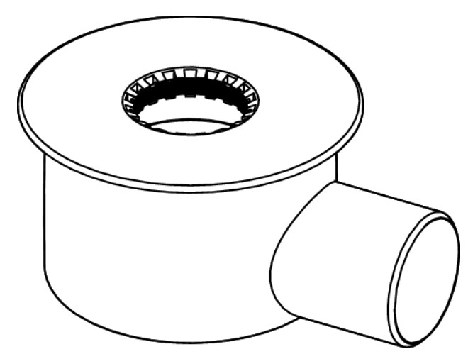 Sifon TECEdrainline "standard", evacuare laterală DN 70 [3]