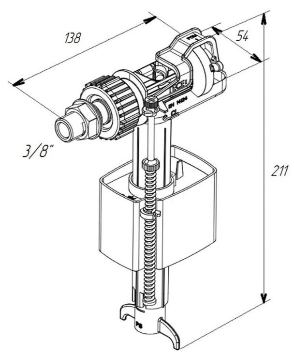 Supapă de umplere universală TECE F10 9820353 [3]