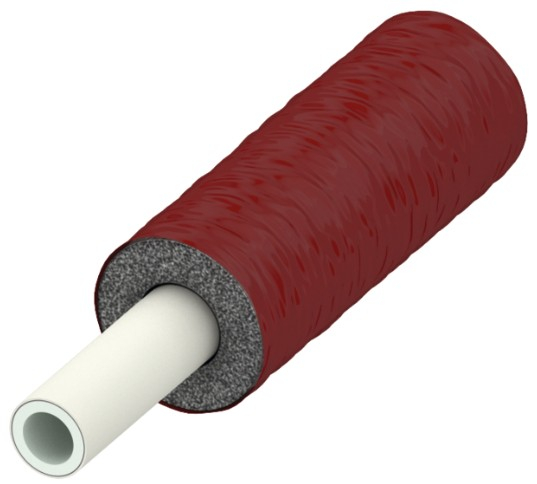 Țeavă multistrat TECEflex ø25 PE-Xc/Al/PE-RT pre-izolata, izolatie de 9mm, rosie [1]