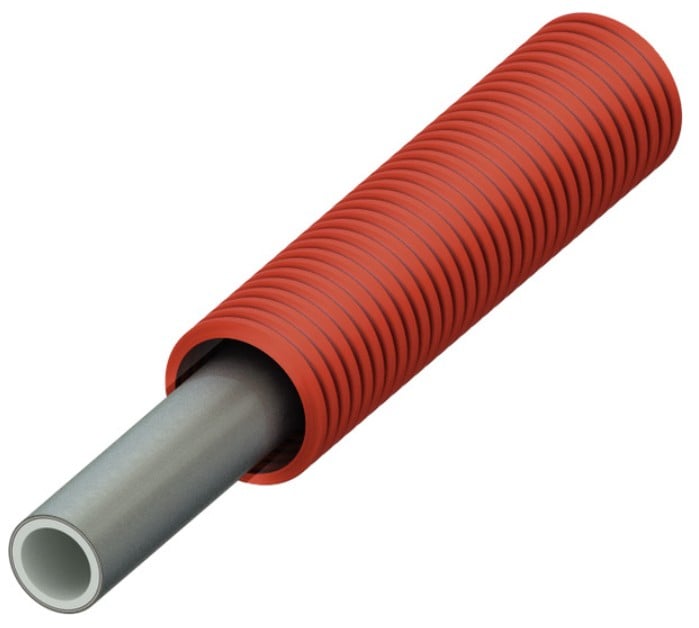 Teava ø16 conexiune radiator TECEflex  PE-XC 3S in copex rosu [1]