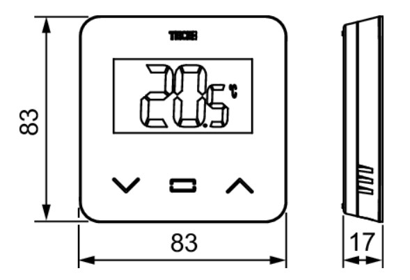 Termostat de cameră Alb SH-DT, temperatură, afișaj LCD TECEfloor -77420051 [2]