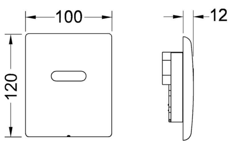 Unitate electronică pentru urinal TECEplanus, crom mat [2]