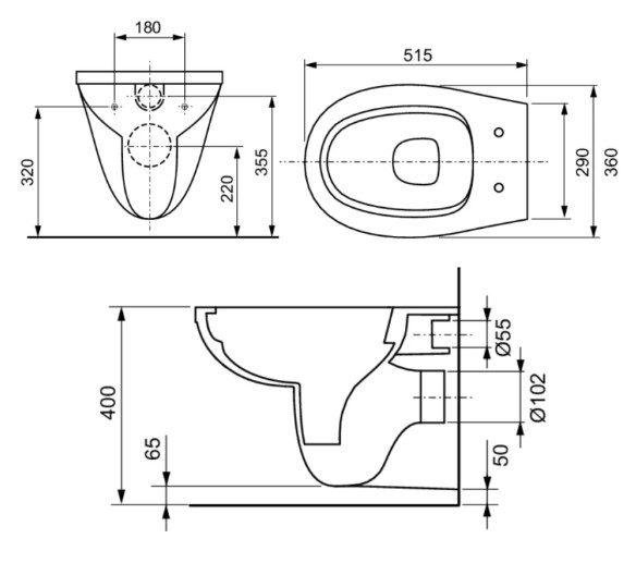 Vas WC  + capac soft-close TECE9700018 [2]