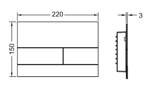 Clapeta TECEsquare auriu rosiatic mat. [1]