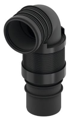 Obiecte sanitare - Cot de evacuare WC cu racord  flexibil, DN 90 TECEprofi-9820317