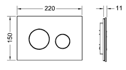 Clapeta TECE Loop, negru lucios [2]