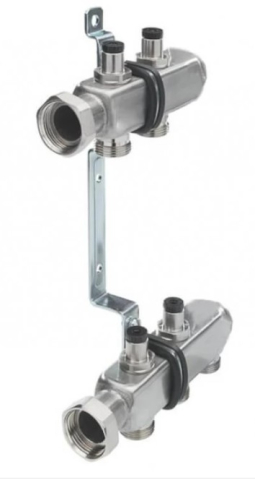 Distribuitoare pt Radiator - Distribuitor INOX 2 Cai 1" x eurocon 3/4