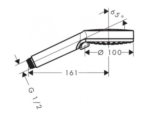Para de dus mobila Vario EcoSmart 2 Jet, negru mat [3]