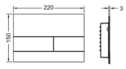 Clapeta TECE Negru Chrome mat [1]