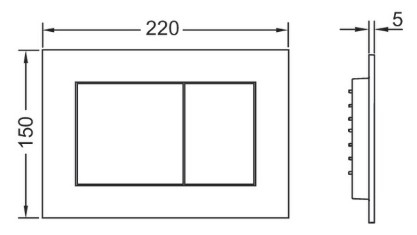Clapeta actionare rezervor WC incastrat alb mat, TECEnow [1]
