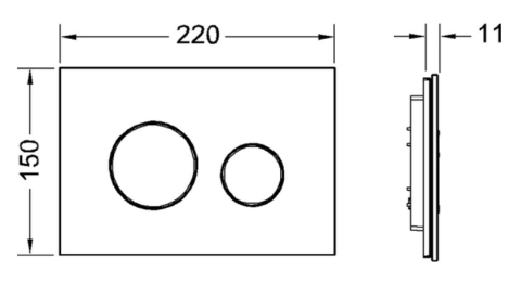 Clapeta TECEloop Alb+cromat mat [1]