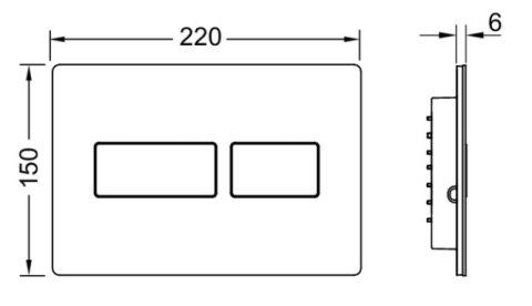Clapeta TECE Solid, alb mat [1]