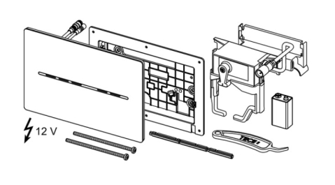 Clapeta TECE Solid cu senzor, negru mat [3]