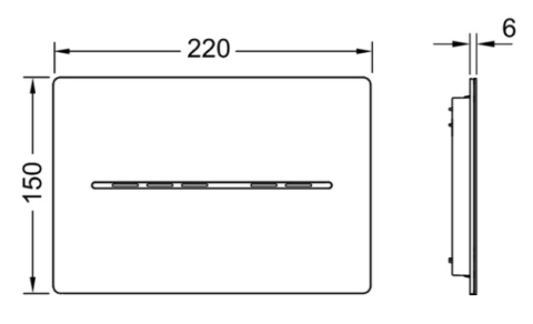 Clapeta TECE Solid cu senzor, negru mat [1]