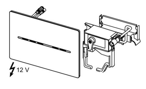 Clapeta TECE Solid cu senzor, negru mat [2]