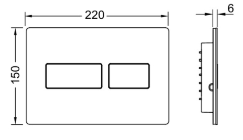 Clapeta TECE Solid, negru mat [1]