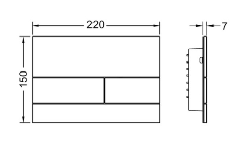 Clapeta TECE Square negru [1]