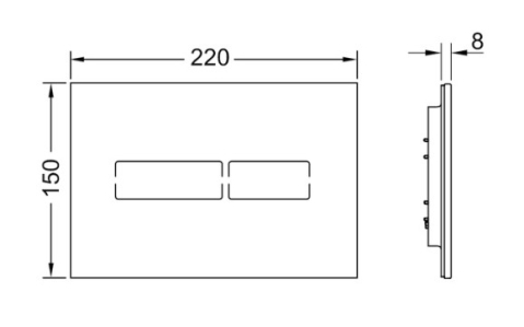 Clapeta TECElux Negru lucios [1]