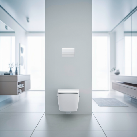 Clapetă WC TECEsquare II 9240824, sticlă albă satinată [2]