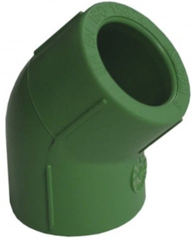 FITINGURI PRESIUNE PPR VERDE - Cot 45° D.25 PPR verde