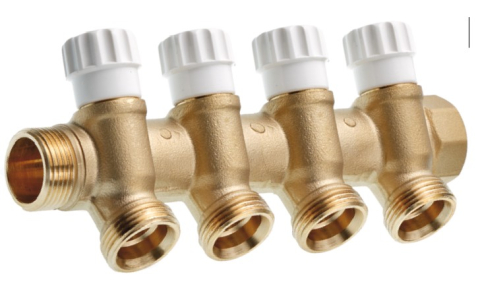 Instalatii sanitare - Distribuitor alama 4 cai 8730040