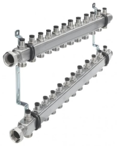 Distribuitoare pt Radiator - Distribuitor INOX 12 Cai 1" x eurocon 3/4.