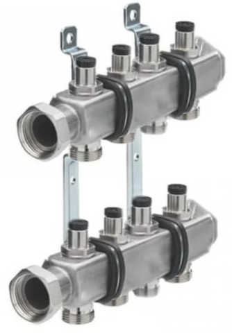 Distribuitoare pt Radiator - Distribuitor INOX 4 Cai 1" x eurocon 3/4