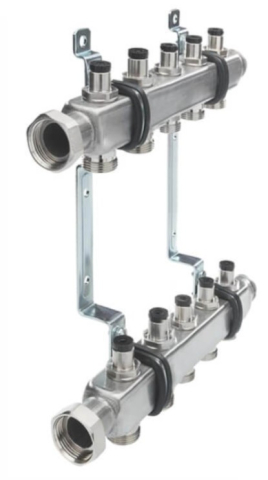 Distribuitoare pt Radiator - Distribuitor INOX 5 Cai 1" x eurocon 3/4