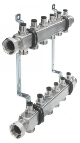 Distribuitoare pt Radiator - Distribuitor INOX 6 Cai 1" x eurocon 3/4