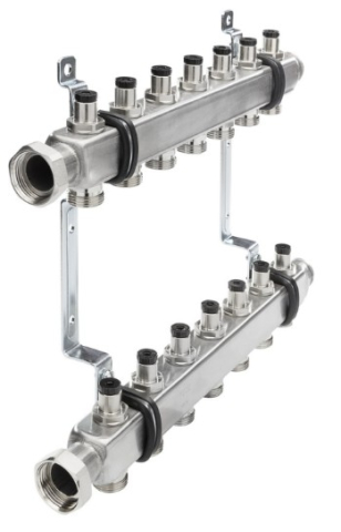 Distribuitoare pt Radiator - Distribuitor INOX 7 Cai 1" x eurocon 3/4